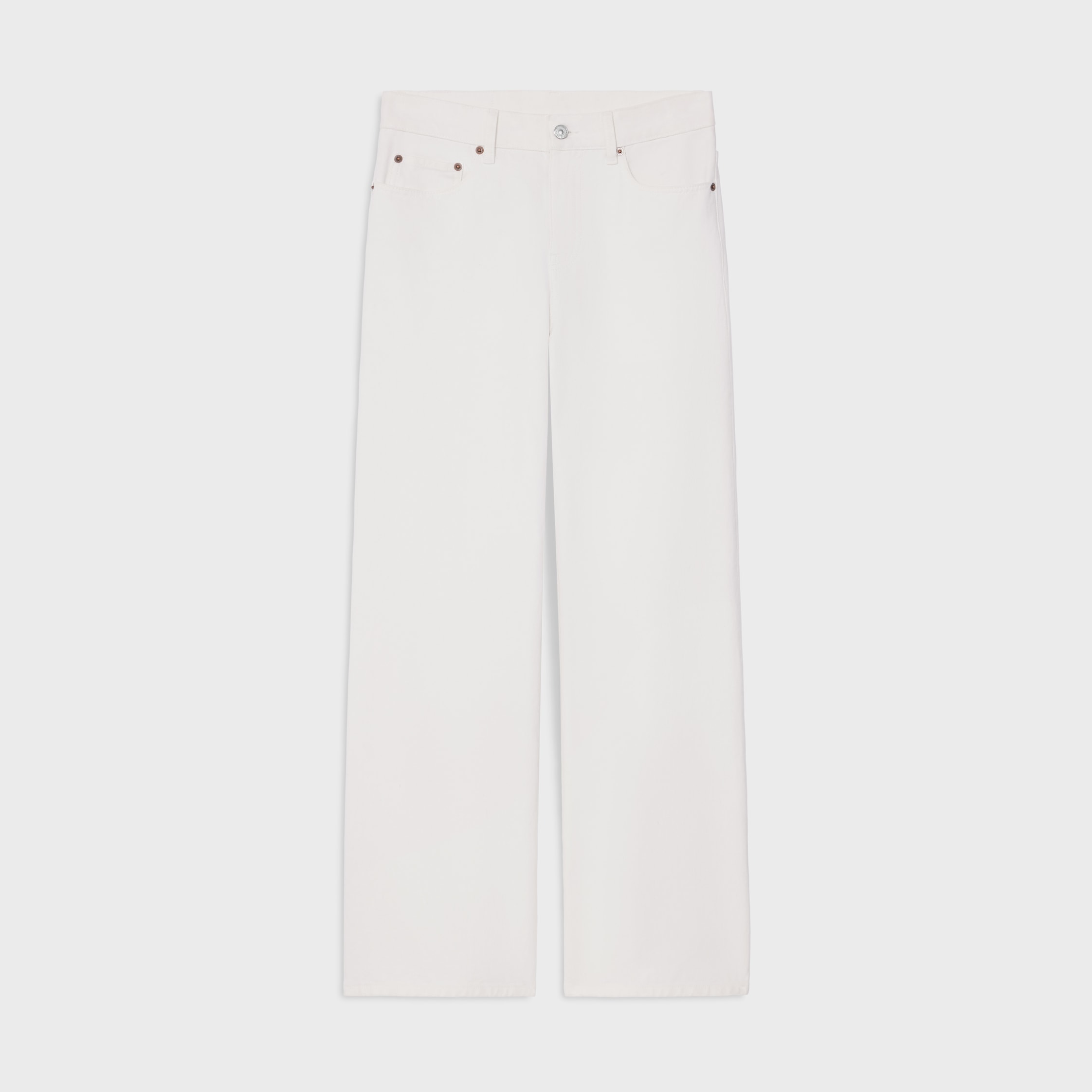 正規品CELINEセリーヌホワイトデニムN500865M01OP jolene jeans IN heavy cotton twill - WHITE HEAVY STONE WASH | CELINE