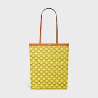 MEDIUM FLAT SHOPPER IN TRIOMPHE CANVAS - YELLOW / NAVY - TRIOMPHE CANVAS - 2 | CELINE