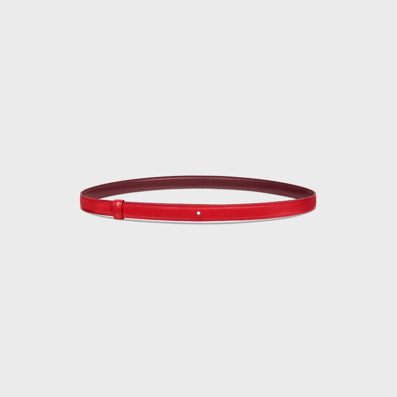 Lanière de ceinture réversible 18MM TAURILLON - SYRAH / ULTRA ROUGE -  - 1 | CELINE