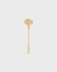 Boucle d'Oreille Double Celine Line en Or Jaune et Diamants - Yellow Gold & White - CELINE SENTIMENTAL - 1 | CELINE