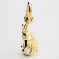 CELINE 참 엘리펀트 온 펄 - 골드 피니시 브라스 & 레진 펄 - 골드 / 내추럴 - NEW - 1 | CELINE