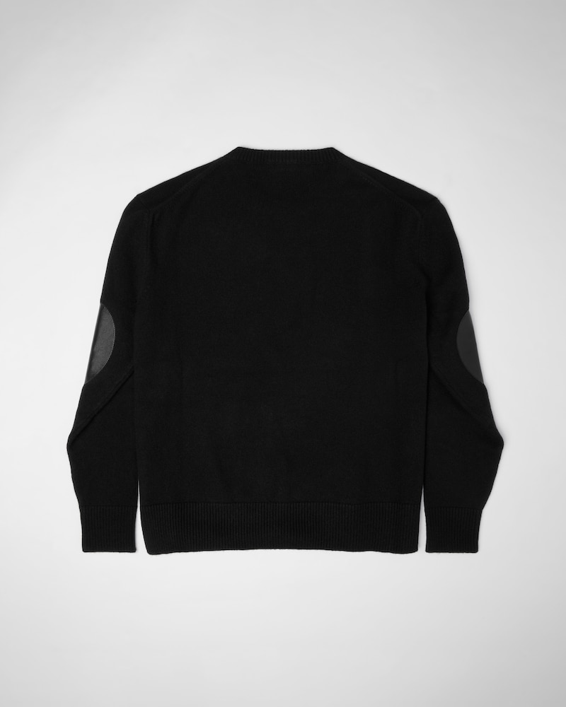 CLASSIC ELBOW-PATCH CREWNECK - BLACK -  - 1 | CELINE