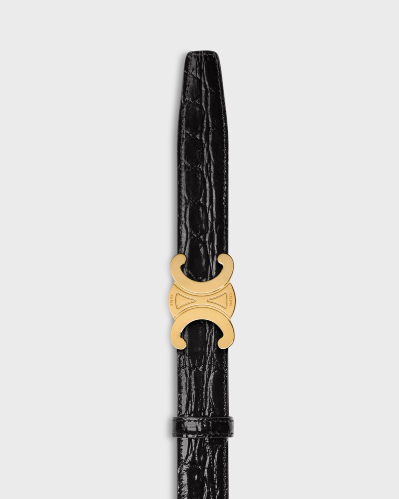 Reversible Strap 25MM IN TAURILLON LEATHER & CROCODILE EMBOSSED CALFSKIN -  -  - 1 | CELINE