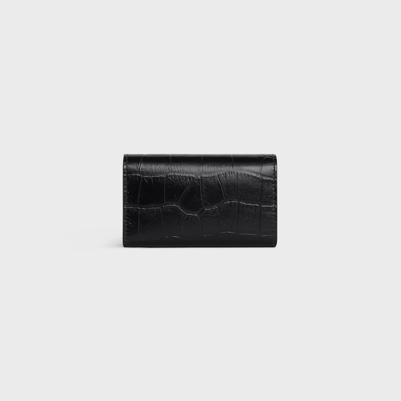 key case IN Crocodile Embossed Calfskin - BLACK - GIFT FINDER - 1 | CELINE