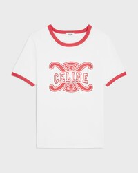 70's t-shirt IN cotton jersey - OFF WHITE / ROUGE CERISE -  - 1 | CELINE