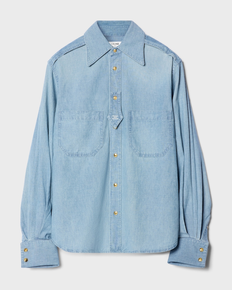 CHEMISE denim coton - FADED CHAMBRAY -  - 1 | CELINE