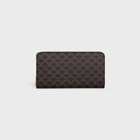Large zipped wallet IN Triomphe Canvas - Black - TRIOMPHE CANVAS COLLECTION - 1 | CELINE