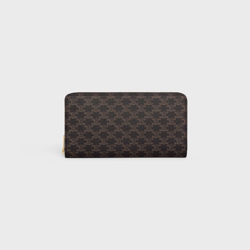Large zipped wallet IN Triomphe Canvas - Black - HAND-PICKED GIFTS - 1 | CELINE