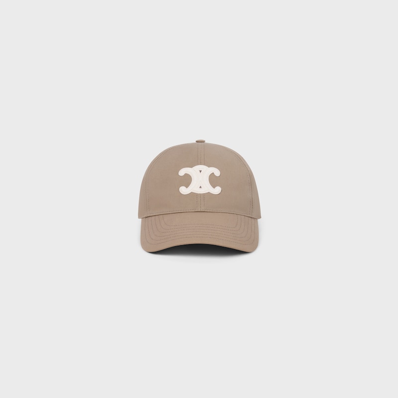 triomphe baseball cap IN cotton gabardine - GREIGE -  - 1 | CELINE