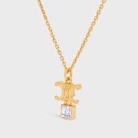 Triomphe Twinkle Necklace in Strass and Brass with Gold Finish - GOLD -  - 2 | CELINE