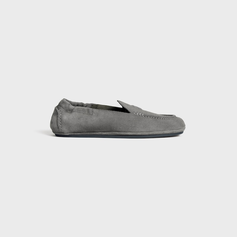 MOCASSIN ADAM EN CUIR DE VEAU VELOURS - Gris -  - 1 | CELINE