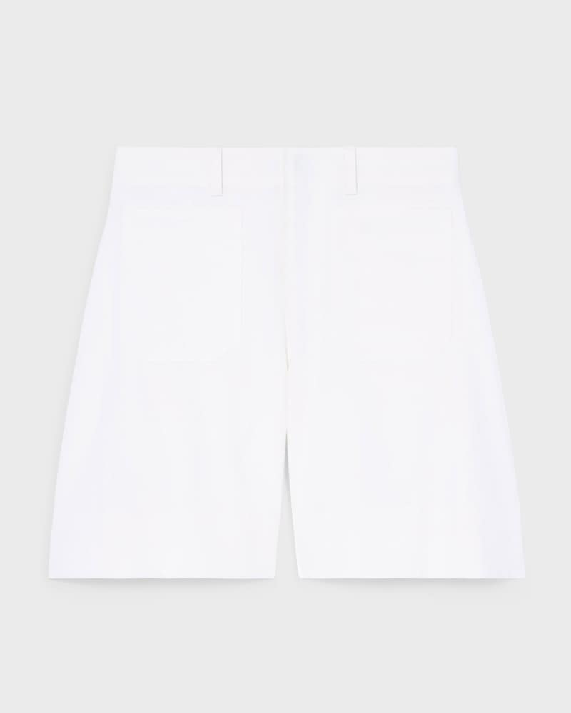 shorts 004 IN INDIGO cotton DENIM - RINSED WHITE -  - 1 | CELINE
