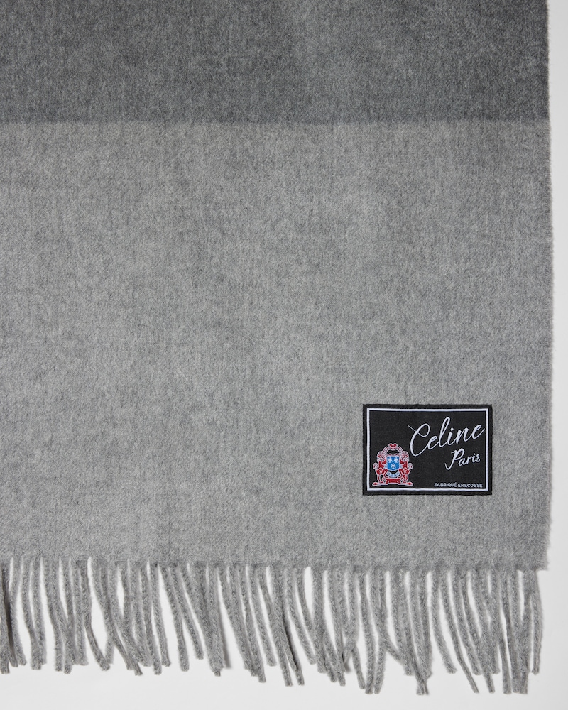 &Eacute;CHARPE EN CACHEMIRE BICOLORE - DARK GREY/GREY -  - 1 | CELINE