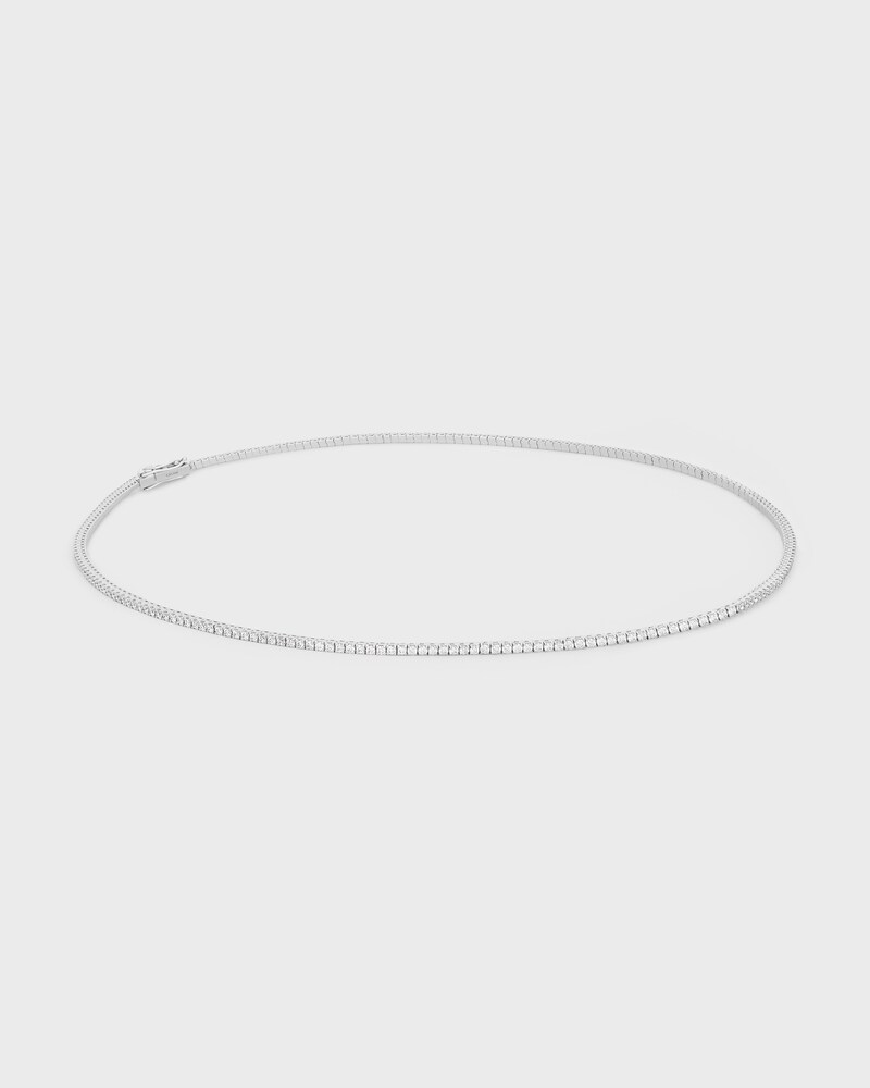 Tennis Necklace in White Gold and Diamonds - White Gold & White -  - 1 | CELINE