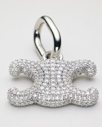 TRIOMPHE CON CHARMS CELINE DE STRASS Y LATÓN CON ACABADO RODIADO - PLATEADO/BLANCO - CHARMS - 1 | CELINE