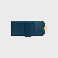 スモール フラップウォレット トリオンフ / シャイニーカーフスキン - ティールブルー - 財布・ウォレット - 2 | CELINE