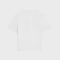 CAMISETA OVERSIZE DE PUNTO DE ALGODÓN - BLANCO CRUDO/GRIS -  - 2 | CELINE