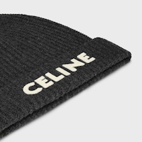 celine beanie in ribbed wool - ANTHRACITE -  - 2 | CELINE