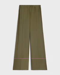 pyjama trousers IN silk satin - KAKI MILITAIRE -  - 2 | CELINE