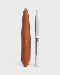 Letter Opener in Steel and calfskin CASE - TAN - CELINE MAISON - 1 | CELINE