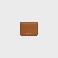 PORTE-CARTES à DEUX VOLETS TRIOMPHE STAMP VEAU SOUPLE GRAINé - SOFT TAN / Crème - PORTE-CARTES - 1 | CELINE