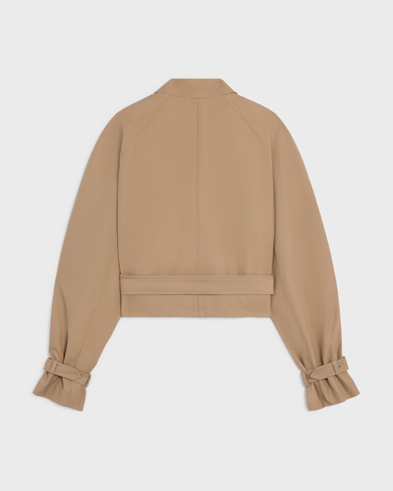 jacket IN COTTON AND WOOL GABARDINE - BEIGE -  - 1 | CELINE