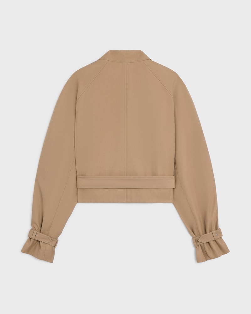 jacket IN COTTON AND WOOL GABARDINE - BEIGE -  - 1 | CELINE
