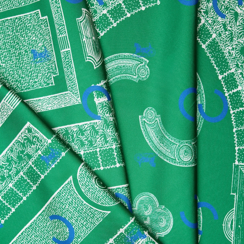 square IN FRENCH GARDEN SILK TWILL - BLUE/GREEN -  - 1 | CELINE
