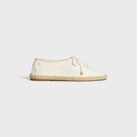LACE-UP ESPADRILLE IN CANVAS - ECRU -  - 1 | CELINE