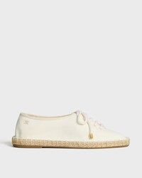 LACE-UP ESPADRILLE IN CANVAS - ECRU -  - 1 | CELINE
