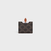 MIRROR WITH POUCH IN TRIOMPHE CANVAS AND CALFSKIN - TAN - TRAVEL - 2 | CELINE