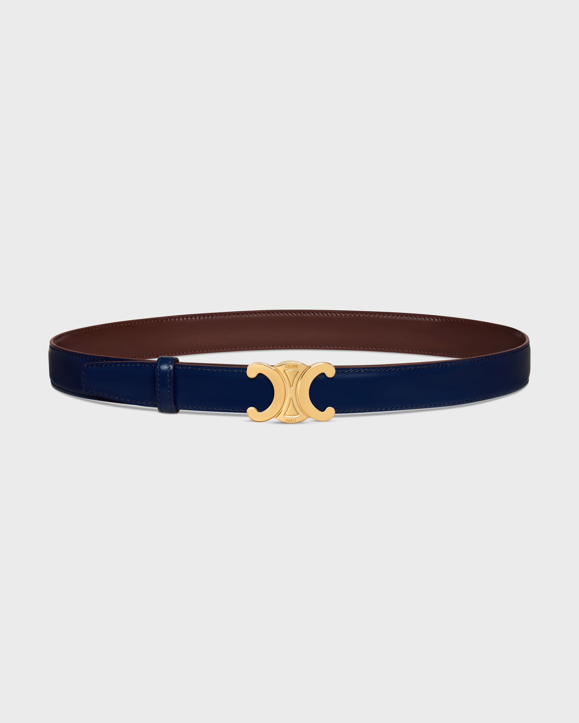 TRIOMPHE BUCKLE & REVERSIBLE STRAP 25MM - CHESTNUT / DEEP NAVY