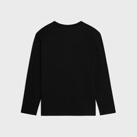 long-sleeved t-shirt IN cotton jersey - BLACK / WHITE -  - 2 | CELINE