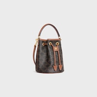 TEEN CLARA BAG IN Triomphe Canvas and calfskin - TAN - CROSS-BODY BAGS - 2 | CELINE