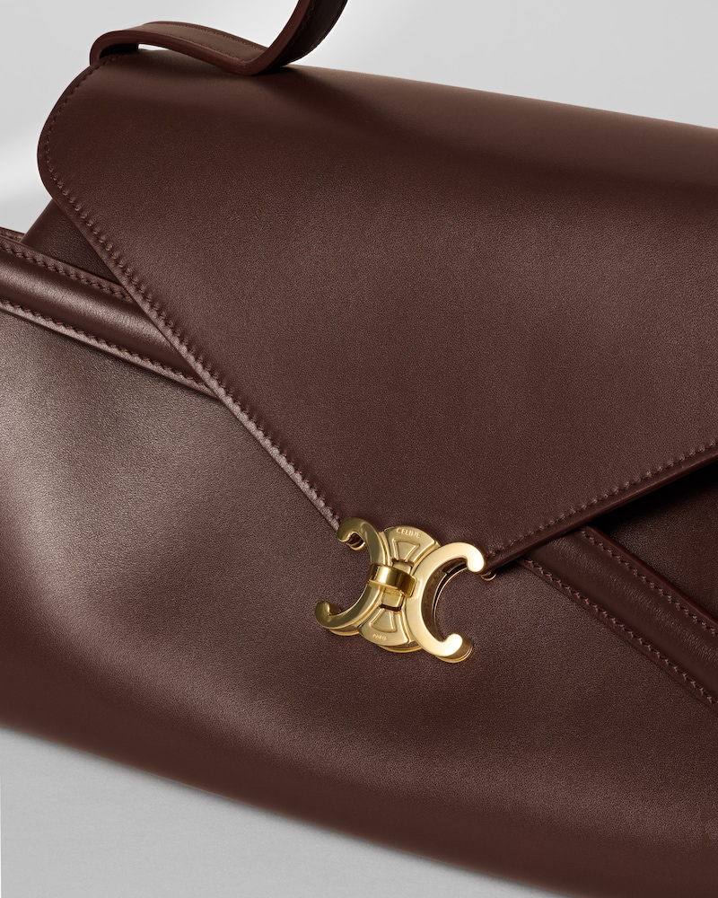 FLAIR BAG IN PELLE DI VITELLO LUCIDA - CASTAGNA - BORSE A SPALLA - 1 | CELINE
