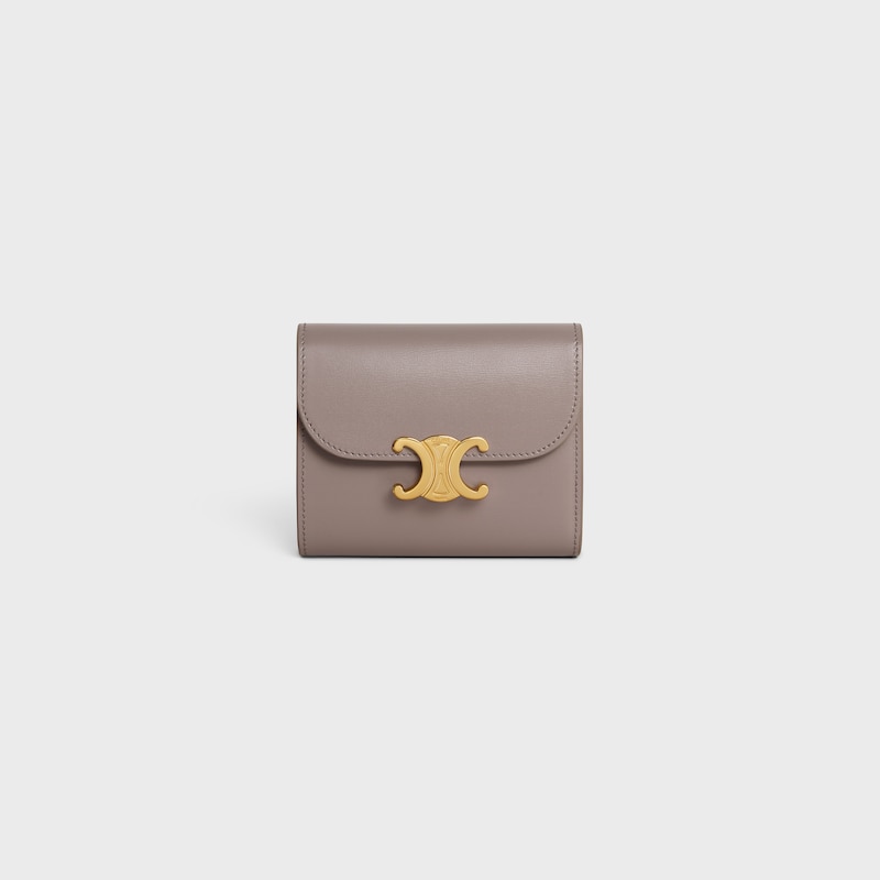 TRIOMPHE小号翻盖钱包 - 鹅卵石灰色 - GIFT FINDER - 1 | CELINE