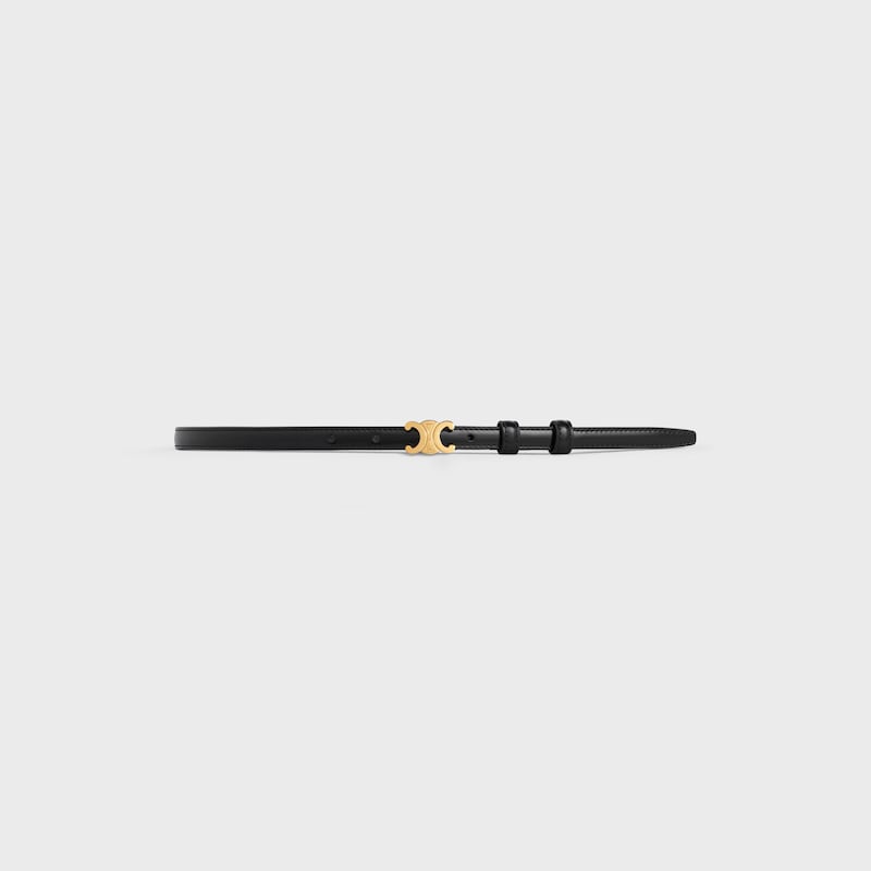 CINTURA TRIOMPHE DA 13 MM IN pelle Taurillon - NERO -  - 1 | CELINE