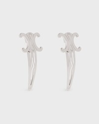 Celine Set of 2 Snap Hair Clip in Brass with Rhodium Finish and Steel - SILVER - HAIR ACCESSORIES - 2 | CELINE