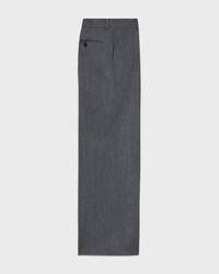 STRAIGHT-LEG TROUSERS - GREY MELANGE -  - 2 | CELINE