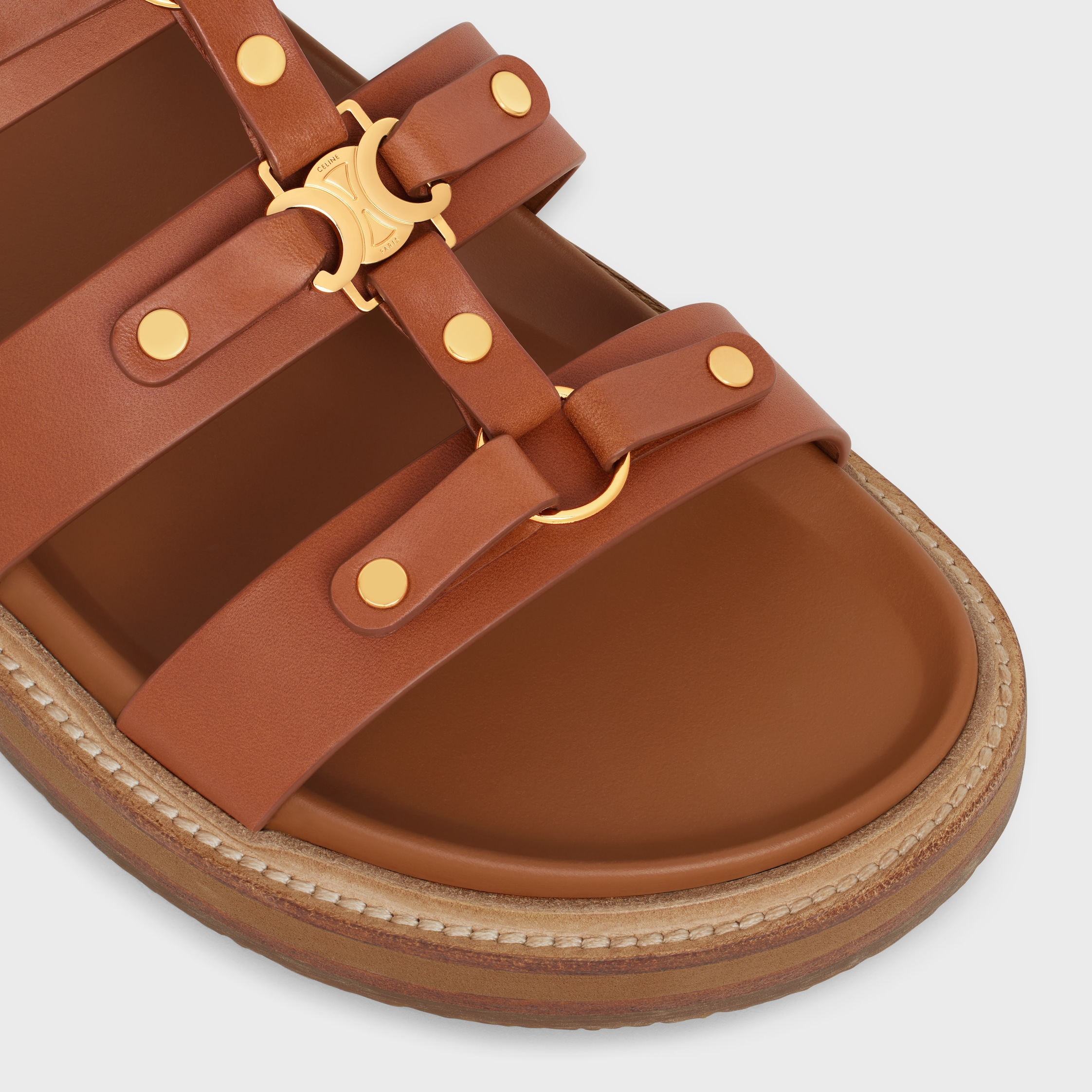 SLIDE TIPPI in CALFSKIN - TAN | CELINE