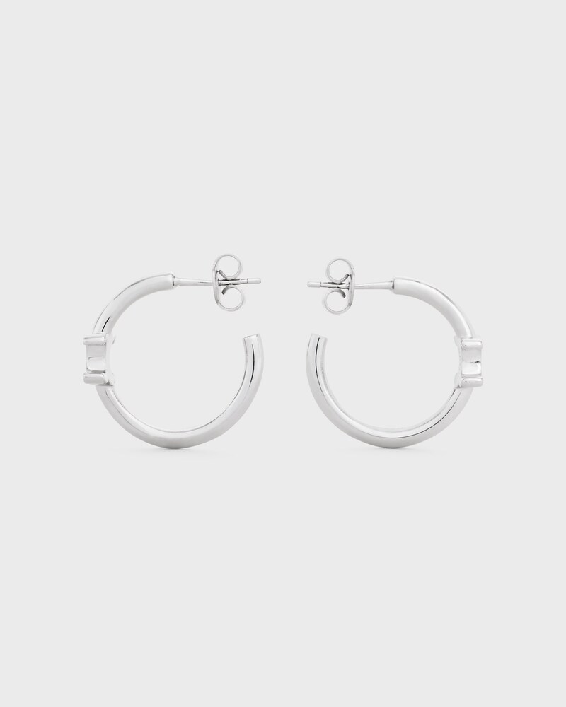 トリオンフ アシンメトリックフープ / ロジウムフィニッシュブラス - シルバー - 人気のウィメンズ アクセサリー - 1 | CELINE