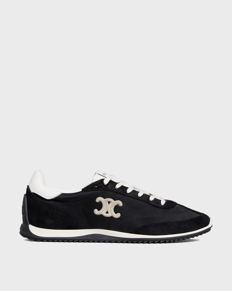 RACER SNEAKER IN NYLON, SUEDE CALFSKIN AND CALFSKIN - BLACK / WHITE -  - 1 | CELINE