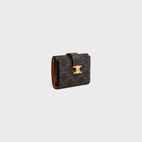 FINE STRAP WALLET NINO IN Triomphe Canvas - TAN - WALLETS - 2 | CELINE