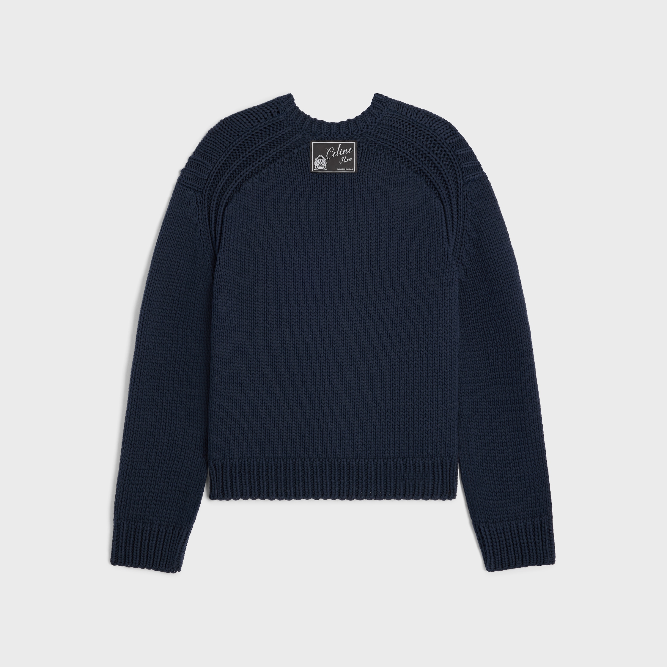 crewneck sweater IN cotton - NAVY | CELINE