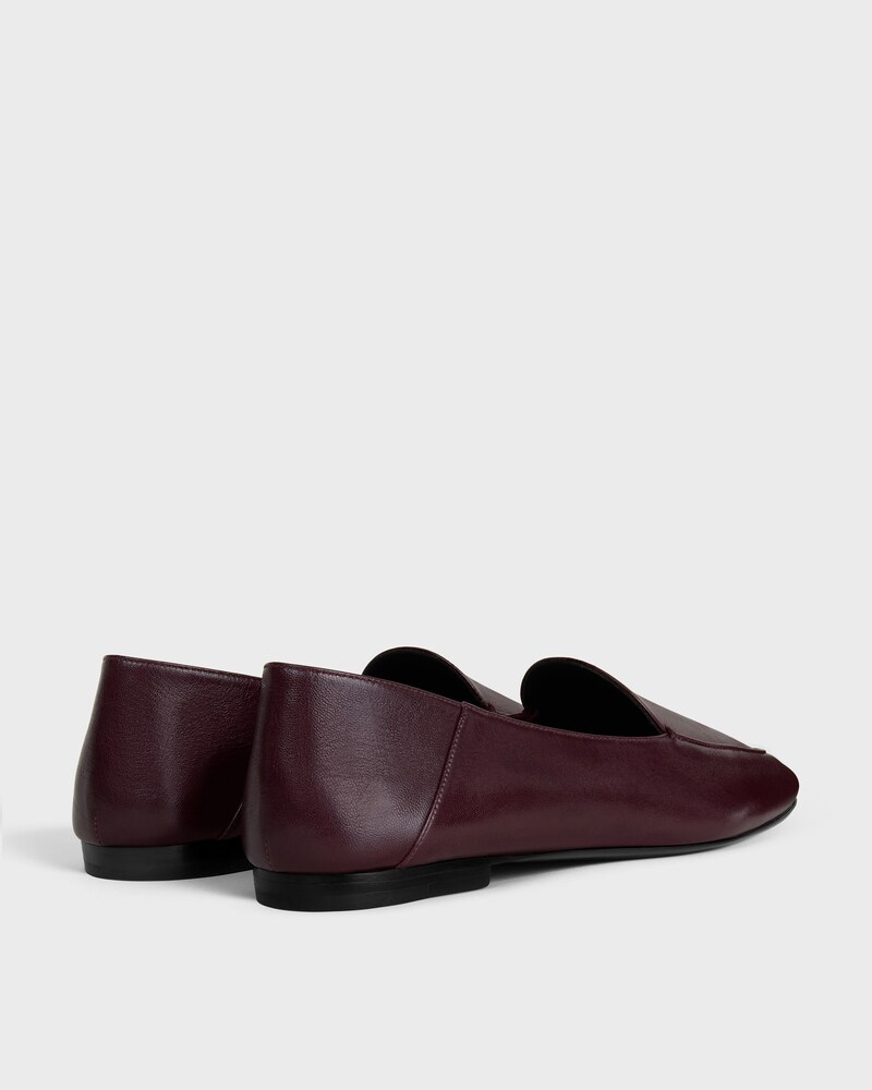 AURA LOAFER IN GOATSKIN - BURGUNDY -  - 1 | CELINE