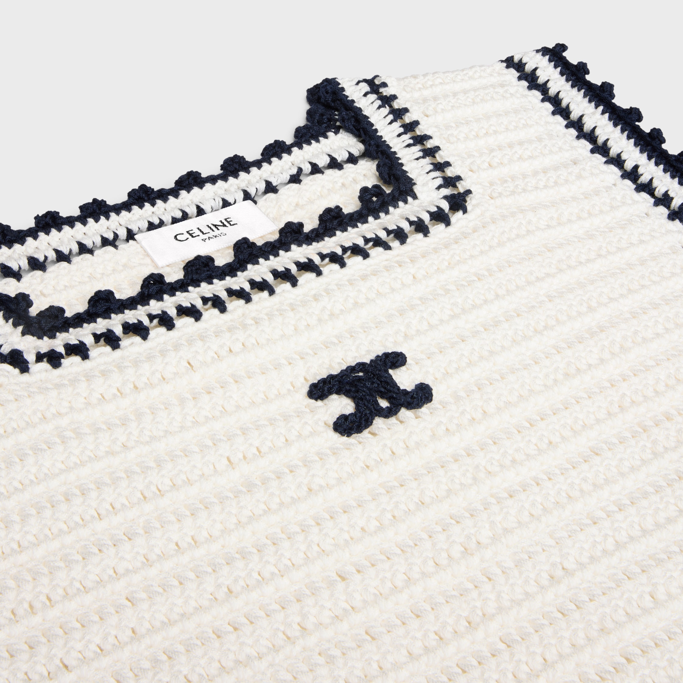 top IN cotton crochet - WHITE | CELINE
