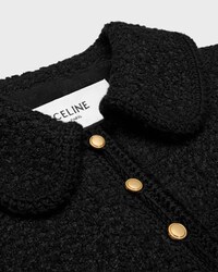 chasseur jacket IN CASHMERE BOUCLETTE NATTE - BLACK -  - 2 | CELINE