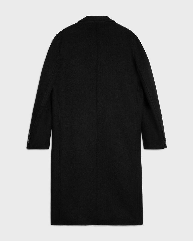 coat IN DOUBLE-FACE CASHMERE - BLACK -  - 1 | CELINE