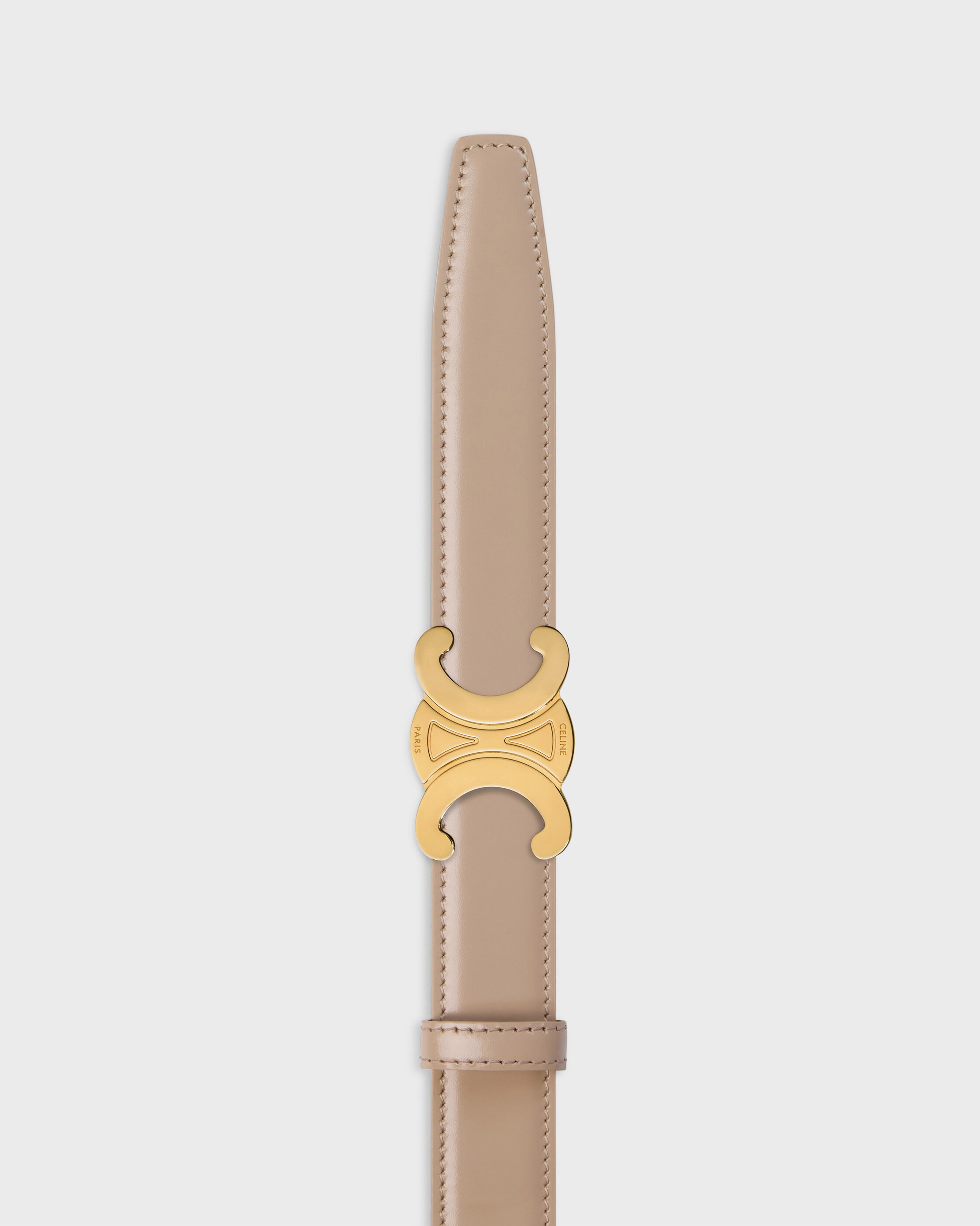 TRIOMPHE BUCKLE & REVERSIBLE STRAP 25MM - SAFARI / CITRUS | CELINE