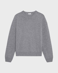 triomphe crew neck sweater in cashmere - GREY -  - 1 | CELINE